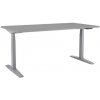 Výškovo nastaviteľný stôl BASIC, 2-motorový, 138x80 cm, podnož sivá + doska sivá