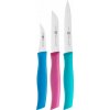 Nože na zeleninu a ovocie Twin Grip modré a ružové, 3 ks