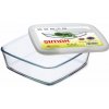 Sklenená dóza hranatá s plastovým vekom, Simax 1,7 l