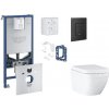 Grohe Rapid SLX - Set predstenovej inštalácie, klozetu, dosky SoftClose, tlačidla Even a súpravy na vhadzovanie tabliet, Triple Vortex, phantom black SANI11BB5127