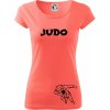 Judo nápis + postavy - Dámske tričko Pure - L ( Korálová )