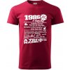 1986 v kocke - Klasické pánske tričko vyššej gramáže - 4XL ( Marlboro červená )