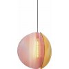 Závesná lampa Proxima mosadz, ružovo-sivá