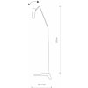 Euluna Stojacia lampa Eye Super s pohyblivou hlavou, čierna - 6506