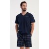 Vienetta MAN pánske pyžamo šortky Freedom: tmavě modrá