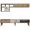 Obývací stěna Milan Walnut and White Marble