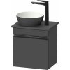 Duravit Sivida skrinka 40x32.5x44 cm závesná kúpeľňová skrinka pod umývadlo čierna-grafitová SV4656LBD490000