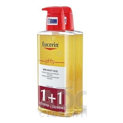 BEIERSDORF AG Eucerin pH5 Sprchový olej pre citlivú pokožku 2x400 ml (1+1 zdarma), 1x1 set