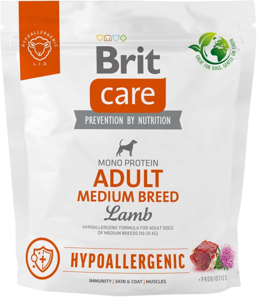 Brit Care Hypoallergenic Adult Medium Breed Lamb 1 kg