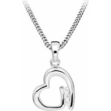 Silver Cat Romantický strieborný náhrdelník srdce SC477