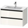 Duravit Ketho.2 - Umývadlová skrinka, 55x81x48 cm, 2 zásuvky, lesklá biela K25263022220000