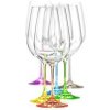 Crystalex Bohemia Crystal Farebné poháre na červené víno Rainbow 40729 D4661 6 x 550 ml