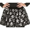 DÁMSKA SUKŇA TUTU ČIERNA 40 CM, LEBKY, HALLOWEENSKY KOSTÝM
