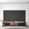Nástenné panely Vidaxl 12 ks tmavosivé 30 x 15 cm zamat 0,54 m²