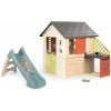 Smoby Set šmykľavka s vodnou hrou s dĺžkou šmyku 90 cm XS Slide Little a rozšíriteľný domček Nature Life s kuchynkou