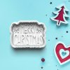 Vianočné - Vykrajovátko s pečiatkou Merry Christmas