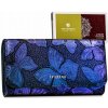 Peterson PTN 421077-ONBF modrá dámska peňaženka z hovädzej kože 19 x 10,5 x 4 cm