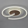 Reality Leuchten stropné LED svetlo Calle, kávová farba, Ø 50 cm, CCT, stmievateľné - R63631165