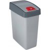 Plastový odpadkový kôš Keeeper 25l strieborný
