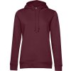 B&C Mikina B&C Inspire Hooded s kapucí, dámská COT01W34B37003-burgundy L Burgundová