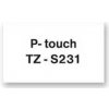 páska extra lepiaca Brother TZe, TZ TZe-S231 PET Farba pásky: biela Farba písma:čierna 12 mm 8 m