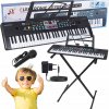 KEYBOARD KLÁVESY PIANINO PRE DETI NA UČENIE SA HRY USB MP3 MIKROFÓN + STATÍV