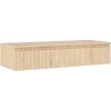 Mexen Rivel kúpeľňová skrinka pod umývadlo 120 cm s doskou, 1 zásuvka, ryhovaná, dub - 91A20-12023-1-BFC81