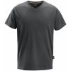 Tričko v neck tmavo sivé