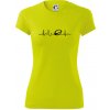 Ekg rugby - Dámske Fantasy športové (dresovina) - XS ( Neonová žltá )