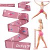 DrFit Odporová guma s ilustráciami pre cvičenie jogy, elastická, ružová