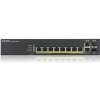 Zyxel GS1920-8HPv2, 10 Port Smart Managed Switch 8x Gigabit Copper and 2x Gigabit dual pers., hybrid mode, standalone or GS1920-8HPV2-EU0101F