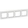 Legrand 770494 VALENA RÁMIK ŠTVORNÁSOBNÝ BIELA/STRIEBORNÁ HORIZONTÁLNY + predĺžená záruka na 3 roky