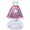 Great Pretenders Karnevalový kostým Superhrdinka Metallic Pink/Light Blue 4 - 6 rokov (104 - 116 cm)