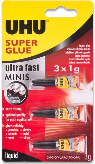UHU Super Glue Mini 3x1g