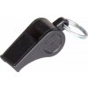 Merco plastic whistle black plus plastová píšťalka so šnúrkou
