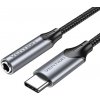 VN1 Vention BGMHA audio kábel 0,1 m 3.5mm USB Typ-C Šedá