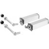 LOCINOX SWING40 130 - zatvárač nahrádzajúci pánty, pre krídlové bránky, do jeklu 40x40x2 mm SWING40-130
