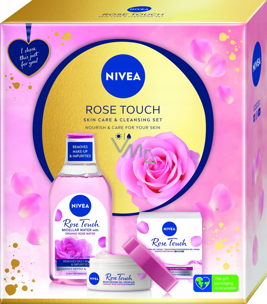 Nivea Rose Touch Micelárna voda 400 ml micelárna voda Rose Touch 400 ml + denný gél-krém Rose Touch 50 ml