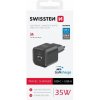 Nabíjačka do siete Swissten GAN 1× USB-C 35W PD + 1× USB-A 27W QC, čierna 14541525