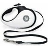Samonavíjacie vodítko 25kg/5m čierno-biele Kiwi