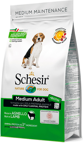 Schesir Dog Medium Adult Jahňacie s ryžou 12 kg