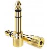 Ugreen adaptér 3.5mm mini jack / 6.3mm jack, zlatý