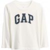 Detské tričko GAP V-FRCH LS LOGO TEE biela čierna