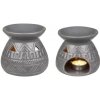 Aroma lampa keramická 117 x 120 mm sivá