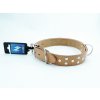 PROFIZOO Obojok STELLA, podšitý filcom, zdobený nitmi (30mm x 60cm) prírodný