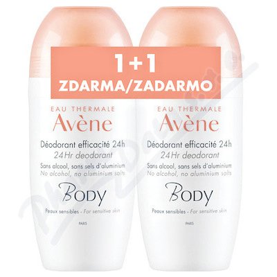 Avene Body Deodorant Efficacite 24h roll-on deodorant pre citlivú pokožku 2  x 50 ml od 11,99 € - Heureka.sk