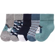 Lupilu Chlapčenské ponožky pre bábätká BIO párov šedá biela modrá modrá
