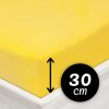 Jersey napínacie prestieradlo na vysoký matrac JR-003 Žlté 180 x 200 - výška 30 cm
