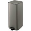 Brabantia Sivý pedálový oceľový odpadkový kôš 30 l Bo