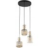TK Lighting Závesný luster na lanku SOPHIA 3xE14/10W/230V čierna/dymová béžová TK11041 + záruka 3 roky zadarmo + záruka 3 roky zadarmo